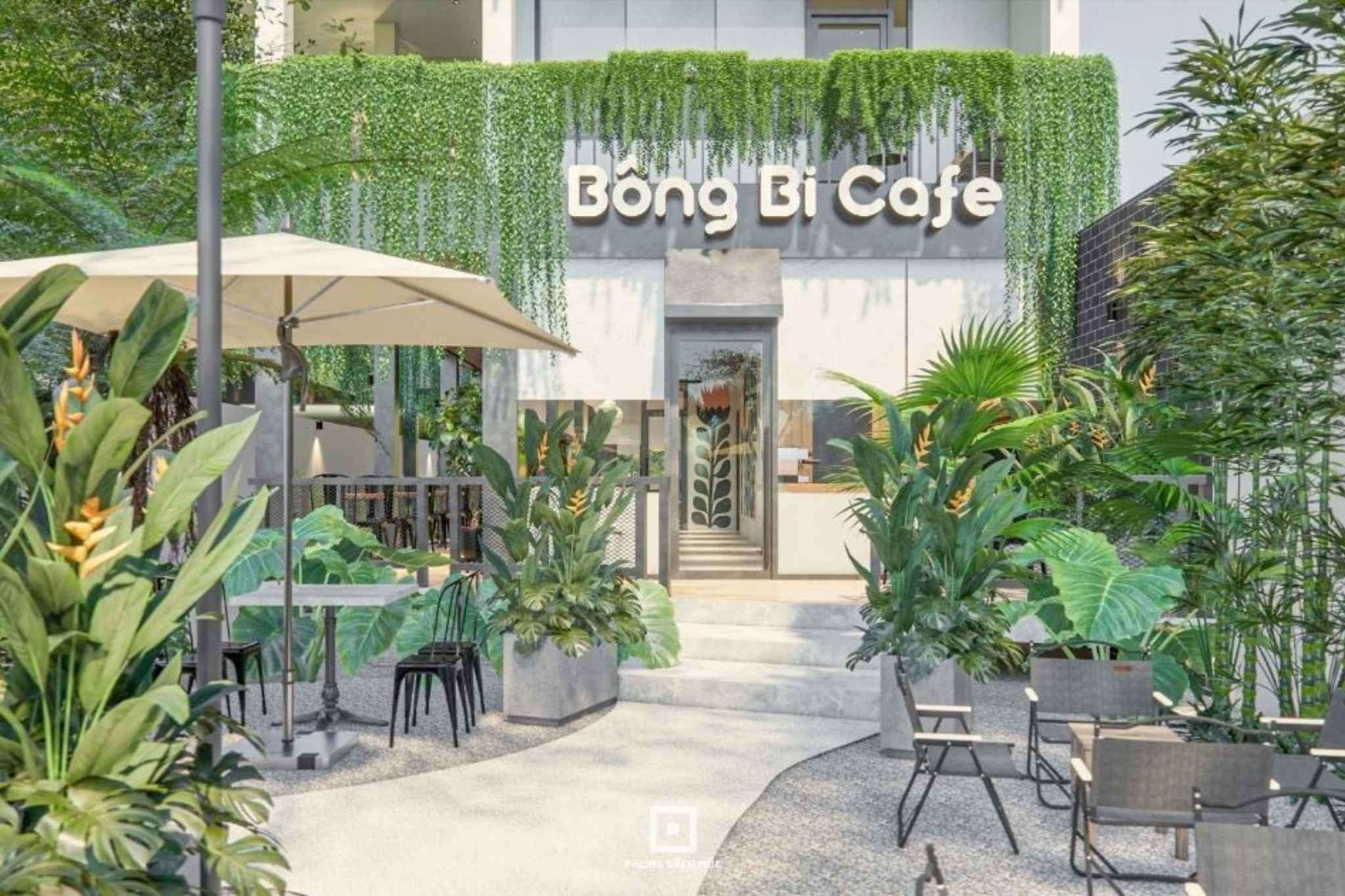 Quán cafe phong cách sân vườn